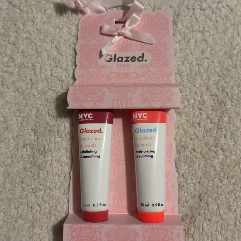Glazed NYC Lip Care Set - Black Cherry and Strawberry